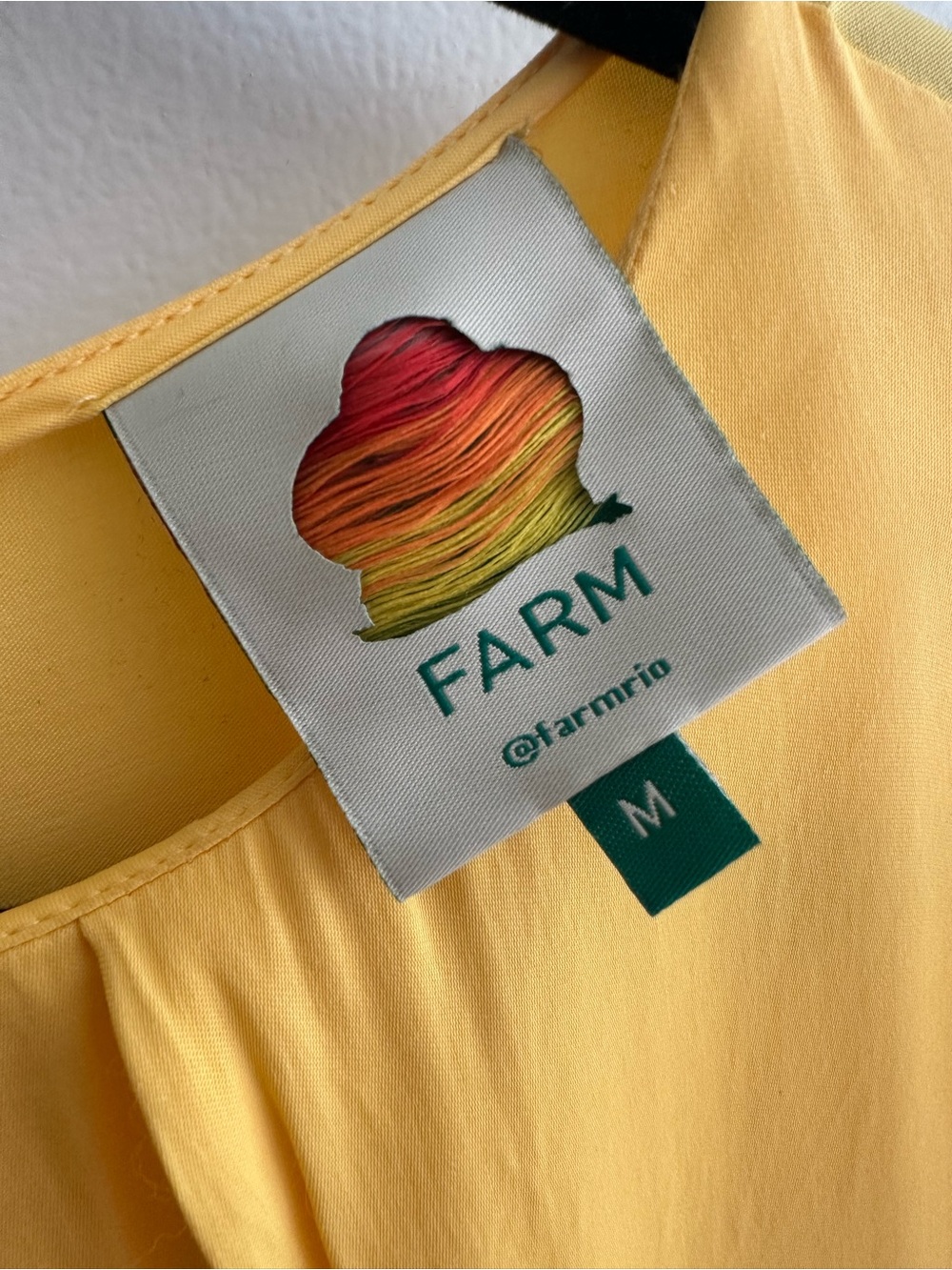 Sunshine Yellow FARM Rio Cutout Midi Dress - size Medium - Picture 7 of 9